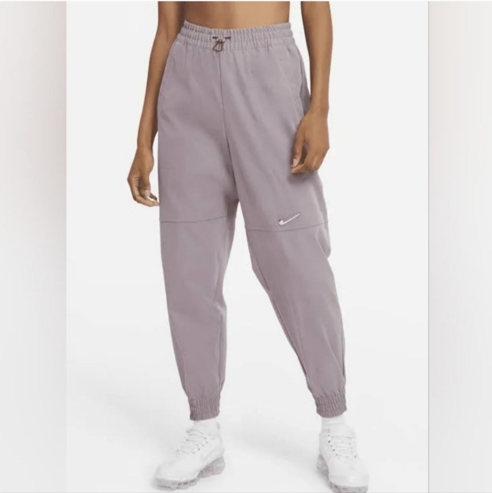 Nike Sportswear Swoosh Woven Joggers Womens Size 1x Purple Pants Active Stretch